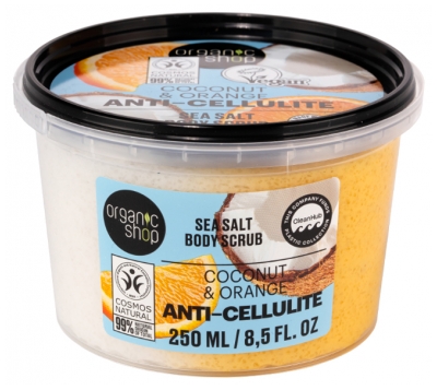 Organic Shop Scrub Corpo Anticellulite Cocco e Arancia 250 ml