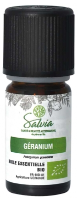 Salvia Nutrition Luomu Geranium Eteerinen Öljy 5 ml
