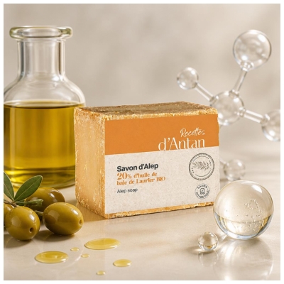 Receitas Antigas Sabonete de Alepo Autêntico 20% 200 g