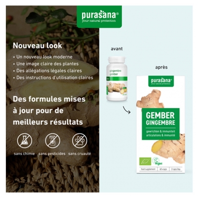 Purasana Gingembre Bio 60 Gélules