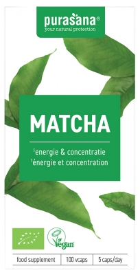 Purasana Matcha Ecológico 100 Cápsulas