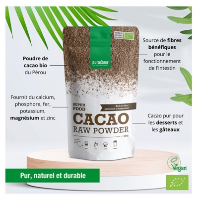 Purasana Poudre de Cacao Bio 200 g
