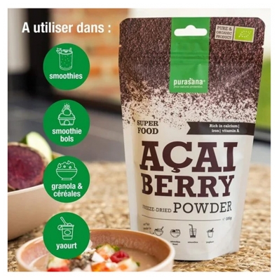 Purasana Poudre de Baie d'Açaï Bio 100 g