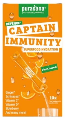Purasana Superfood Hidratación Capitán Inmunidad 10 Sticks