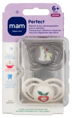 MAM 2 Perfecte Dierenspenen Vanaf 6 Maanden - Modellen: Konijnen en appels