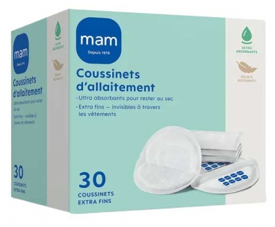 MAM Coussinets d'Allaitement Extra-Fins 30 Coussinets