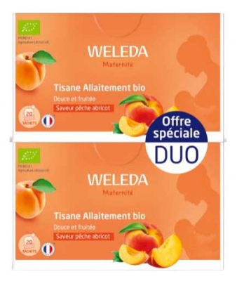 Weleda Organiczna Ziołowa Herbatka dla Karmiących Brzoskwinia Morela 2 x 20 Saszetek