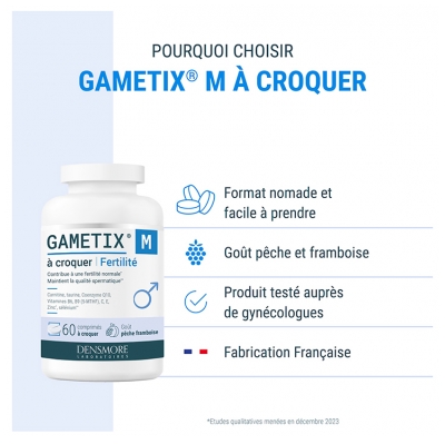 Densmore Gametix M Fertilité 60 Comprimés à Croquer