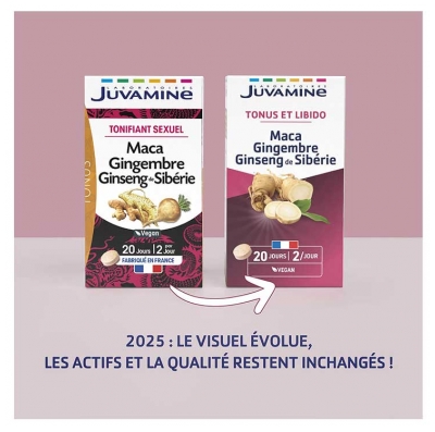 Juvamine Maca Gingembre Ginseng 40 Comprimés