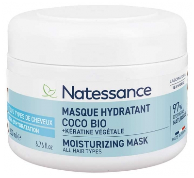 Natessance Hydraterend Masker Bio Kokos & Plantaardige Keratine 200 ml