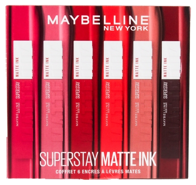 Maybelline New York Superstay Matte Ink Coffret 6 Encres à Lèvres Mates