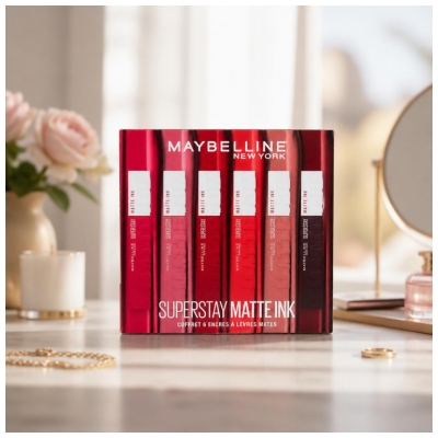 Set Maybelline New York Superstay Matte Ink 6 Luciu de Buze Mates