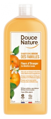 Douce Nature Șampon Gel de Duș de Familie cu Flori de Portocal Douce Nature 1L