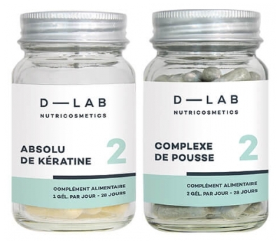 Voedingssupplementen Duo Haarvoeding D-Lab Nutricosmetics 1 maand
