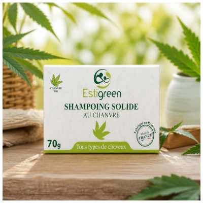 Estigreen Kiinteä Hennep-shampoo 70 g