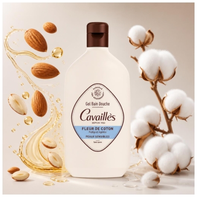 Cavaillès Dušas želeja jutīgai ādai Kokvilnas zieds 400 ml