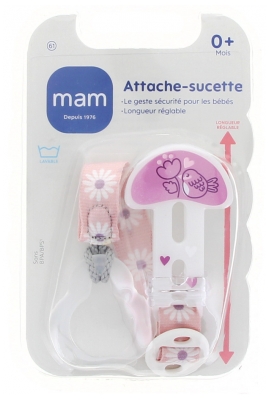 MAM Attache-Sucette Universel Tous Âges - Modèle : Oiseau fleur