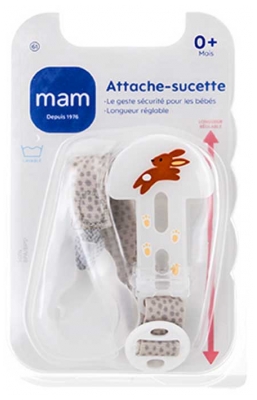 MAM Attache-Sucette Universel Tous Âges - Modèle : Lapin