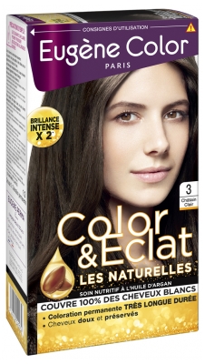 Eugène Color Color & Eclat - Les Naturelles Coloration Permanente Très Longue Durée - Coloration : 3 Châtain Clair