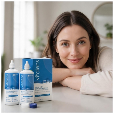 Vitalens Daudzfunkcionālais šķīdums kontaktlēcām, 2 x 50 ml iepakojums