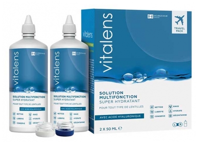 Vitalens Multifunktionslösung Für Weiche Kontaktlinsen 2 x 50 ml