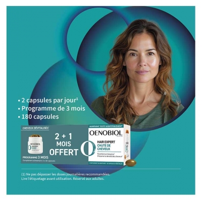 Oenobiol Hair Expert Chute de Cheveux 2 Mois + 1 Mois Offert