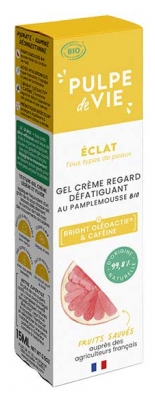 Gel Cremă pentru Conturul Ochilor Obosiți Revigorant Pulpe de Viață cu Pompelmus Bio 15 ml