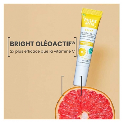 Pulpe de Vie Éclat Gel Crème Regard Défatiguant au Pamplemousse Bio 15 ml