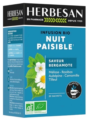 Herbesan Infusion Nuit Paisible Bio 20 Sachets