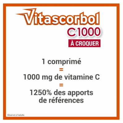 Vitascorbol C1000 20 Comprimés à Croquer