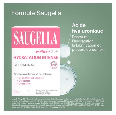 Saugella Poligyn 50+ Hydratation Intense Gel Vaginal 7 Unidoses