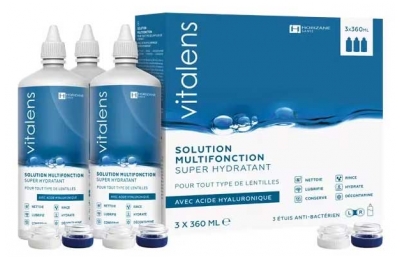 Vitalens Multifunktionale Lösung Für Weiche Kontaktlinsen Los von 3 x 360 ml