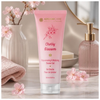 Arganicare Gel za prhanje Cvet češnje 250 ml