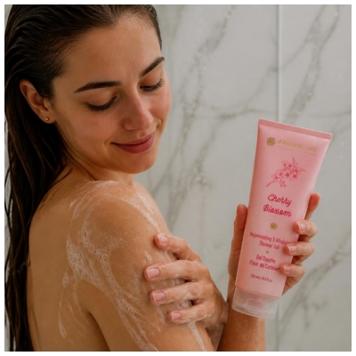 Arganicare Gel za prhanje Cvet češnje 250 ml