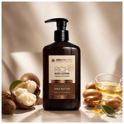 Arganicare Rich Lotion Corps Beurre de Karité 400 ml