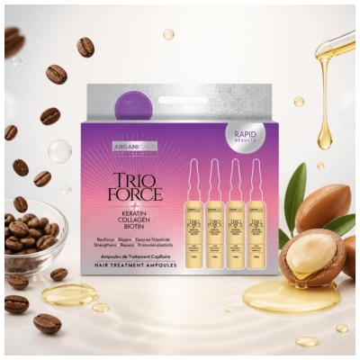 Arganicare Trio Force Haarbehandlungsampulle 4 Ampullen