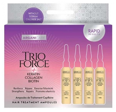 Fiolă de Tratament Capilar Trio Force Arganicare 4 Fiole