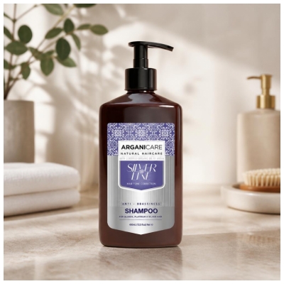 Arganicare Silver Line Fialový Šampon 400 ml