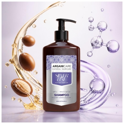 Arganicare Silver Line Fialový Šampon 400 ml