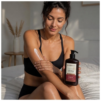 Loțiune Corporală Bogată Arganicare cu Ulei de Jojoba 400 ml