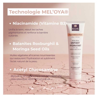 In'Oya Mon Soin Unifiant & Hydratant pour Peaux Noires & Mates Normales à Sèches 50 ml