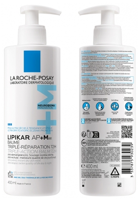 La Roche-Posay Lipikar AP+ Max Baume Triple-Réparation 72H 400 ml