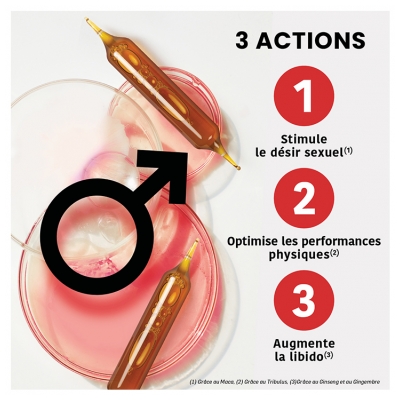 Santarome Maca 1500 Tribulus Ginseng Gingembre 20 Ampoules