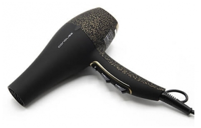Secador de Pelo Flow Black Gold Leopard Soft Touch de Corioliss