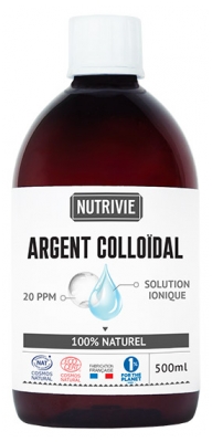 Nutrivie Argent Colloïdal 20 ppm 100% Naturel 500 ml