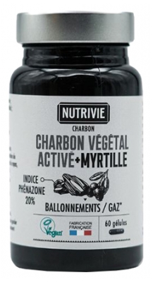 Nutrivie Aktyvuota Augalinė Anglis + Mėlynė 60 Kapsulės