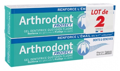 Arthrodont Protect + Ikdienas Fluorīda Zobu Gēls 2 x 75 ml iepakojumā