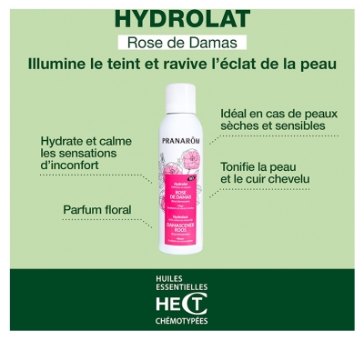 Pranarôm Hydrolat Rose De Damas Bio 150 ml