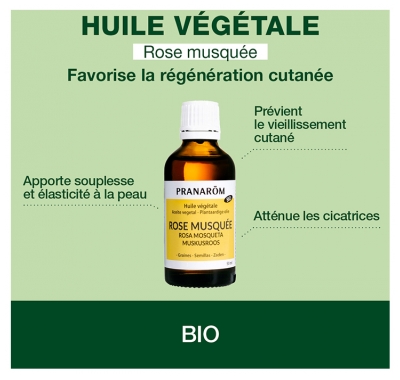 Pranarôm Huile Végétale Rose Musquée Bio 50 ml