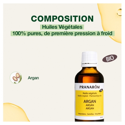 Pranarôm Huile Végétale Argan Bio 50 ml